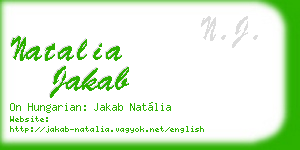 natalia jakab business card