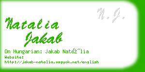 natalia jakab business card